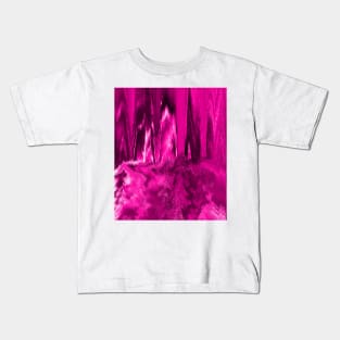 Melted Glitch Pink Kids T-Shirt